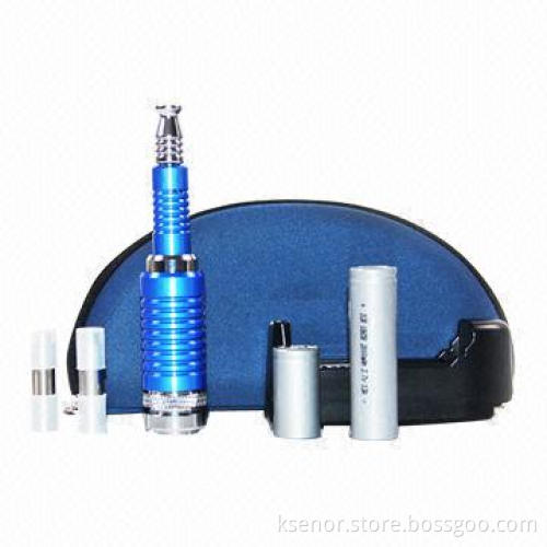 E-cigarette Starter Kit, 18650/18350 Battery, 900/2,000mAh Capacity and 3.7-7.2V Output Voltage